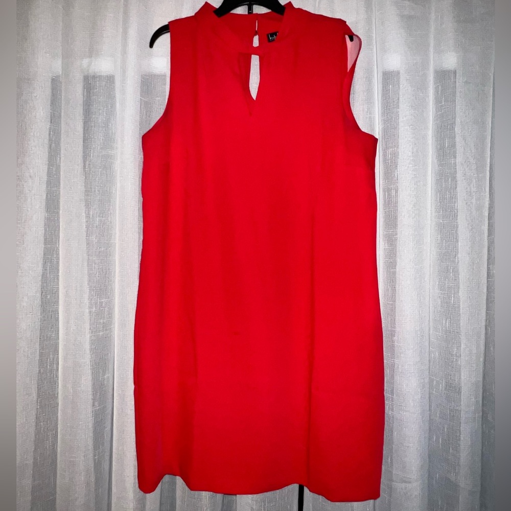 Red mini shift dress size 10